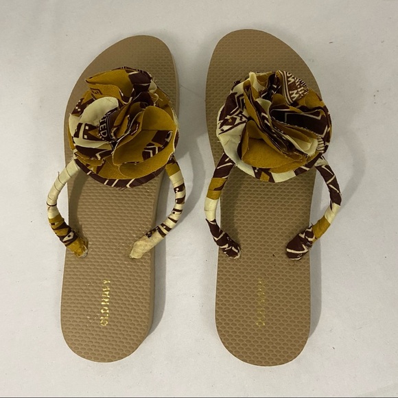 Reneshanta African Ankara Handmade Flip Flops Size 10 - Picture 3 of 7
